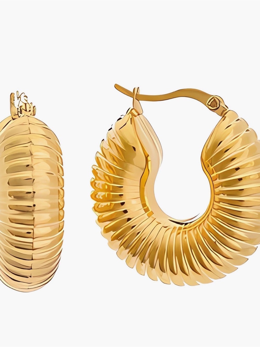 Gold Cable Hoop Earrings